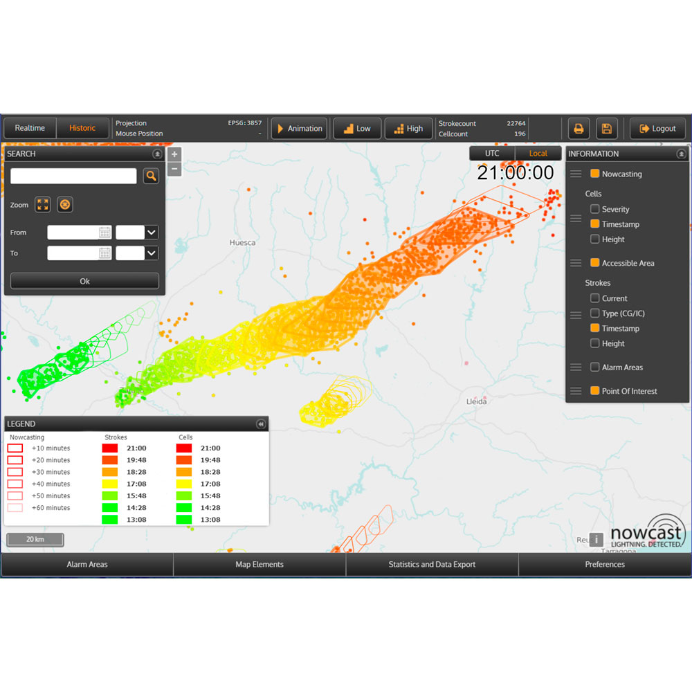 Previstorm Net Alarm Lightning Location Systems Ingesco