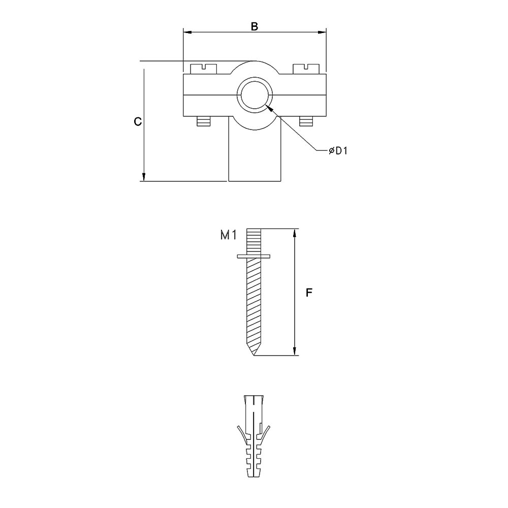 Clamp w/ M6 M8 conductor INGESCO