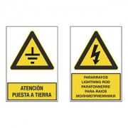Placas de aviso y señalización