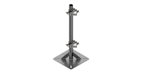 Soporte placa base con abrazaderas