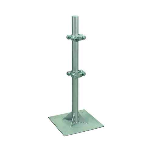 Base plate support horizontal surfaces by double anchor clamps